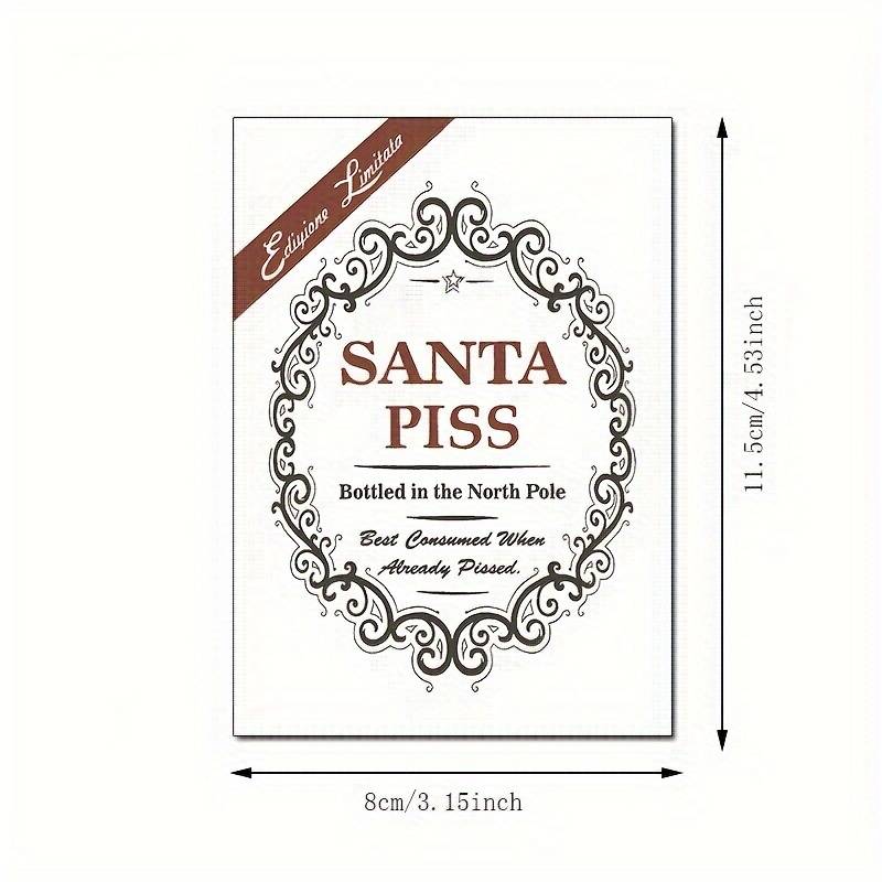 Novelty Funny Wine Christmas Labels Pack Of 5 Labels