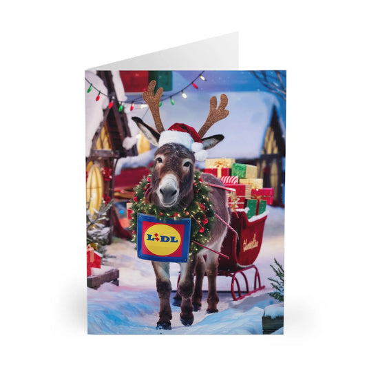 front of Christmas Card Lidl Donkey (Little Donkey)