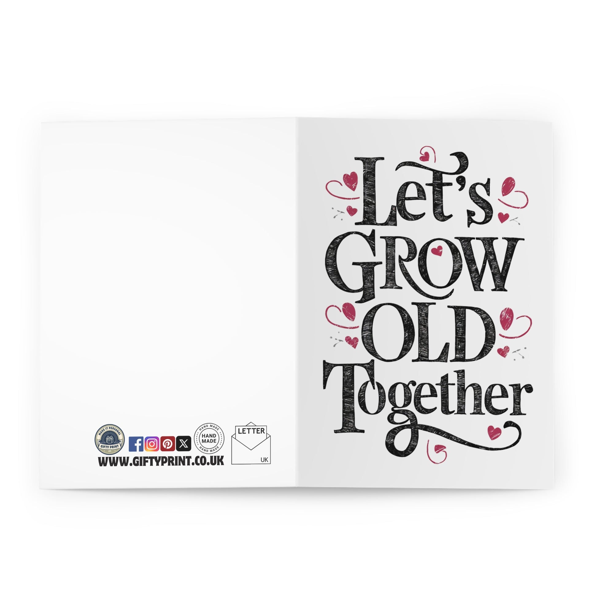 open Anniversary Card let's Grow Old Together