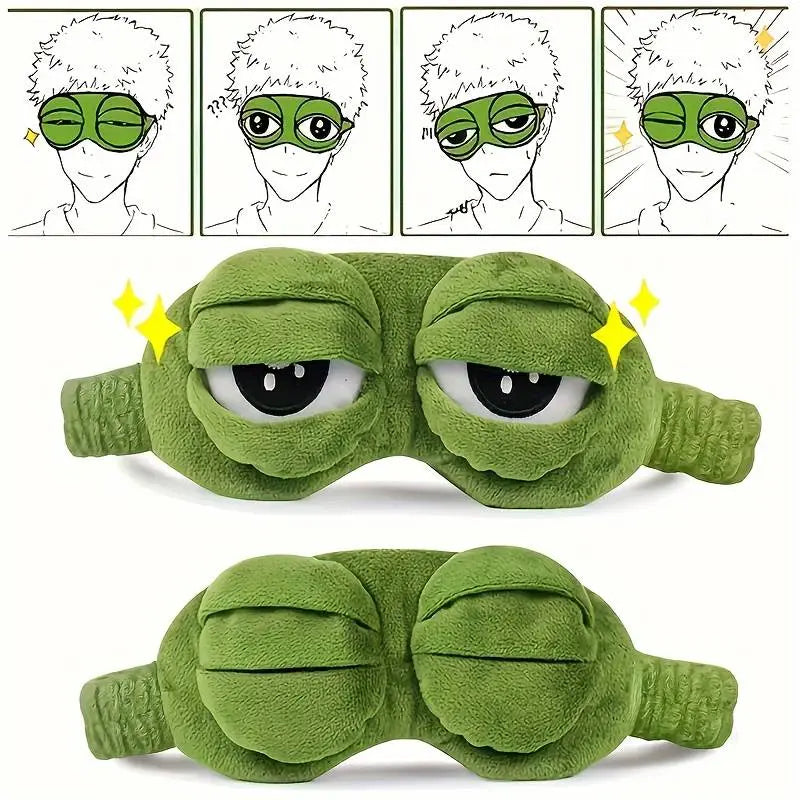 Super Cute Big Frog Eyes Green Sleep Mask