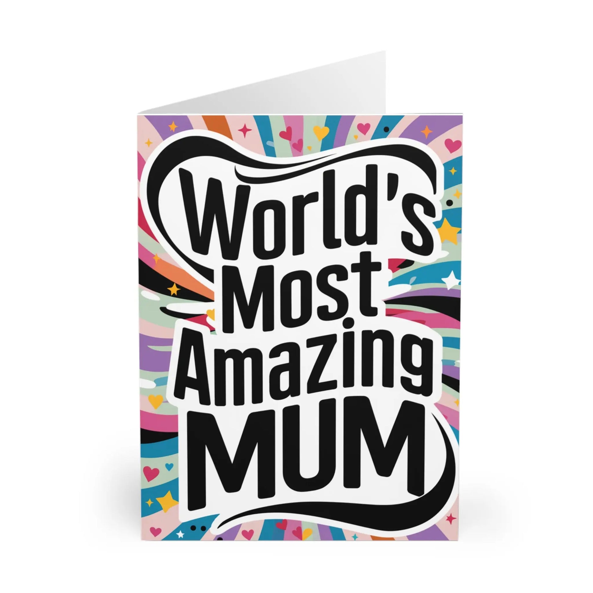 front Mothers Day Card World's Greatest Mum Colour Design