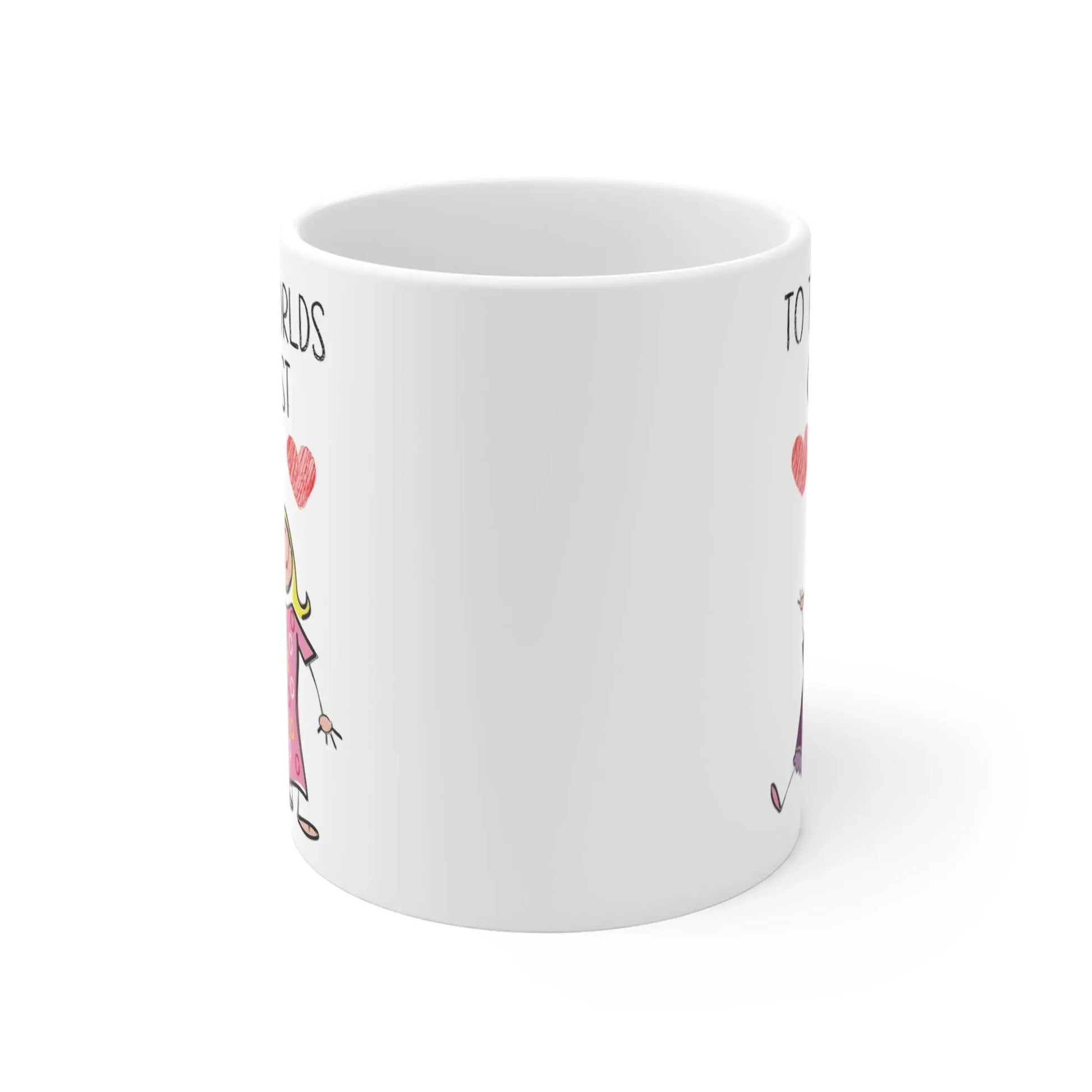 front side Mothers Day Mug Stick Family World's Greatest Mum