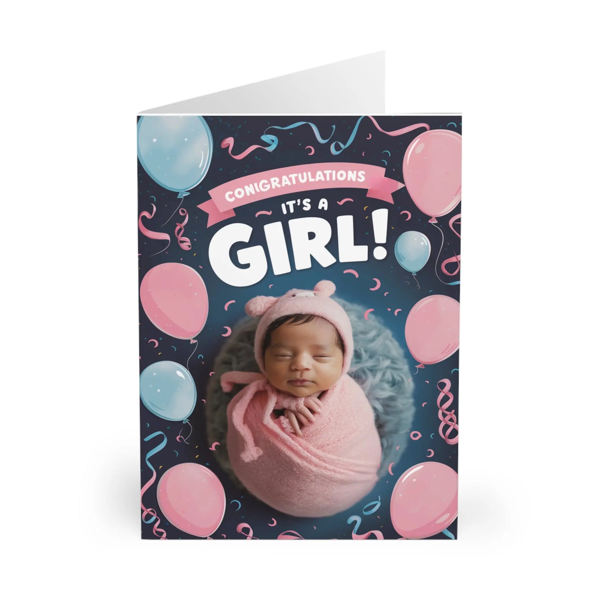 front of New Baby Girl Card Congratulations It's A Girl