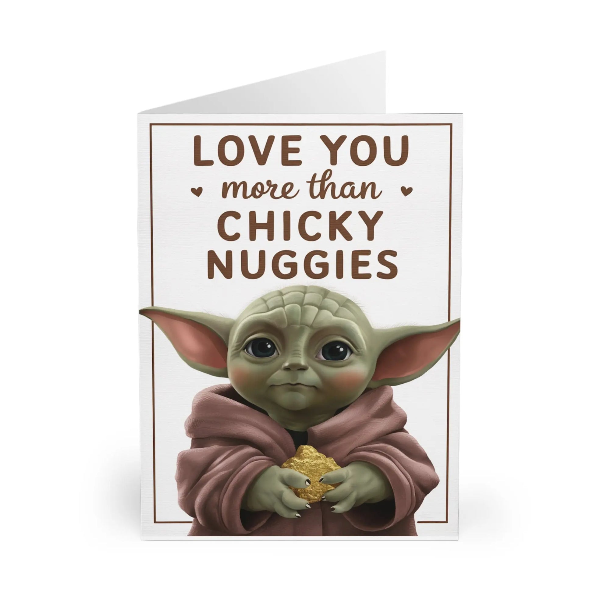 front Valentines Day Card Yoda Love You More Than Nuggies