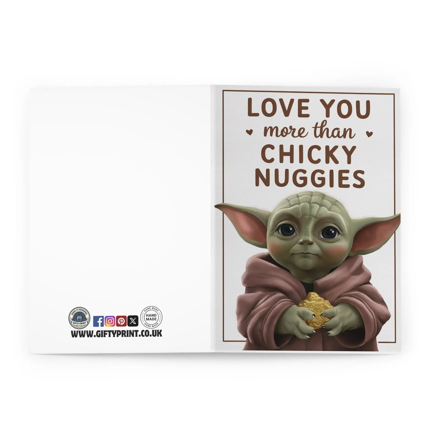 open Valentines Day Card Yoda Love You More Than Nuggies