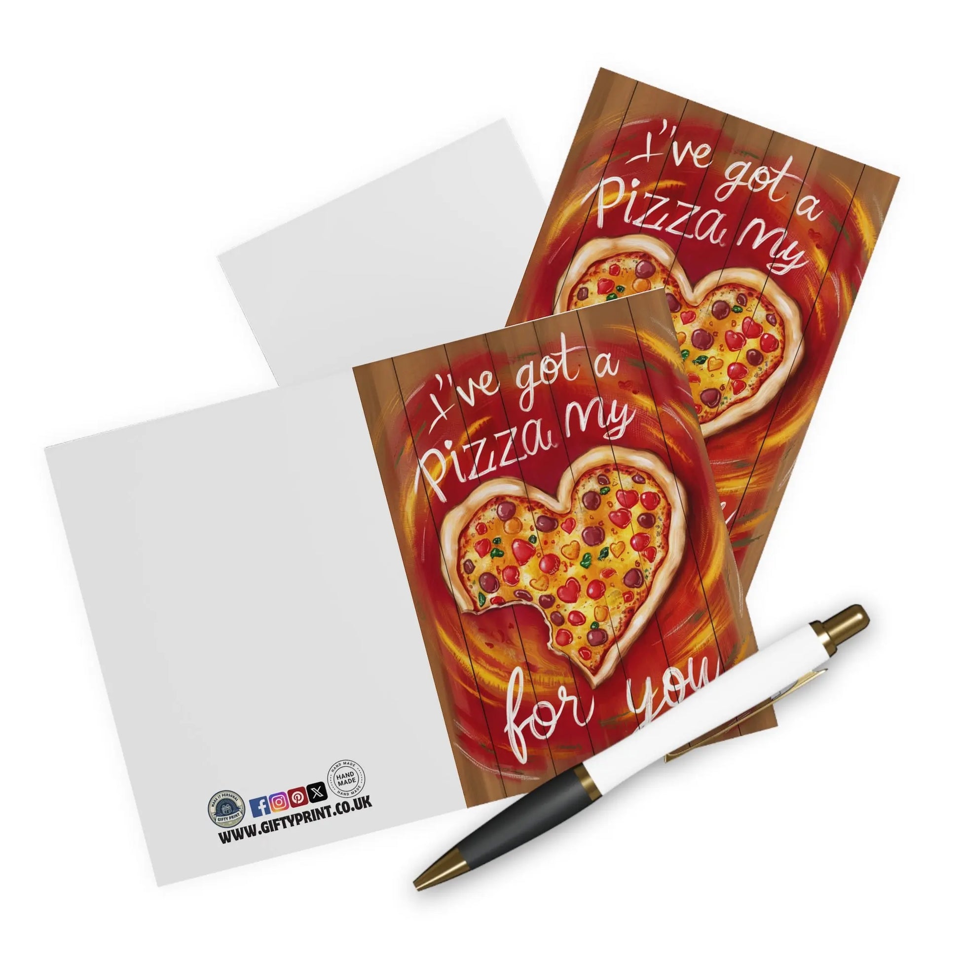 Context View Of Valentines Day Card I've Got A Pizza My Heart For You#