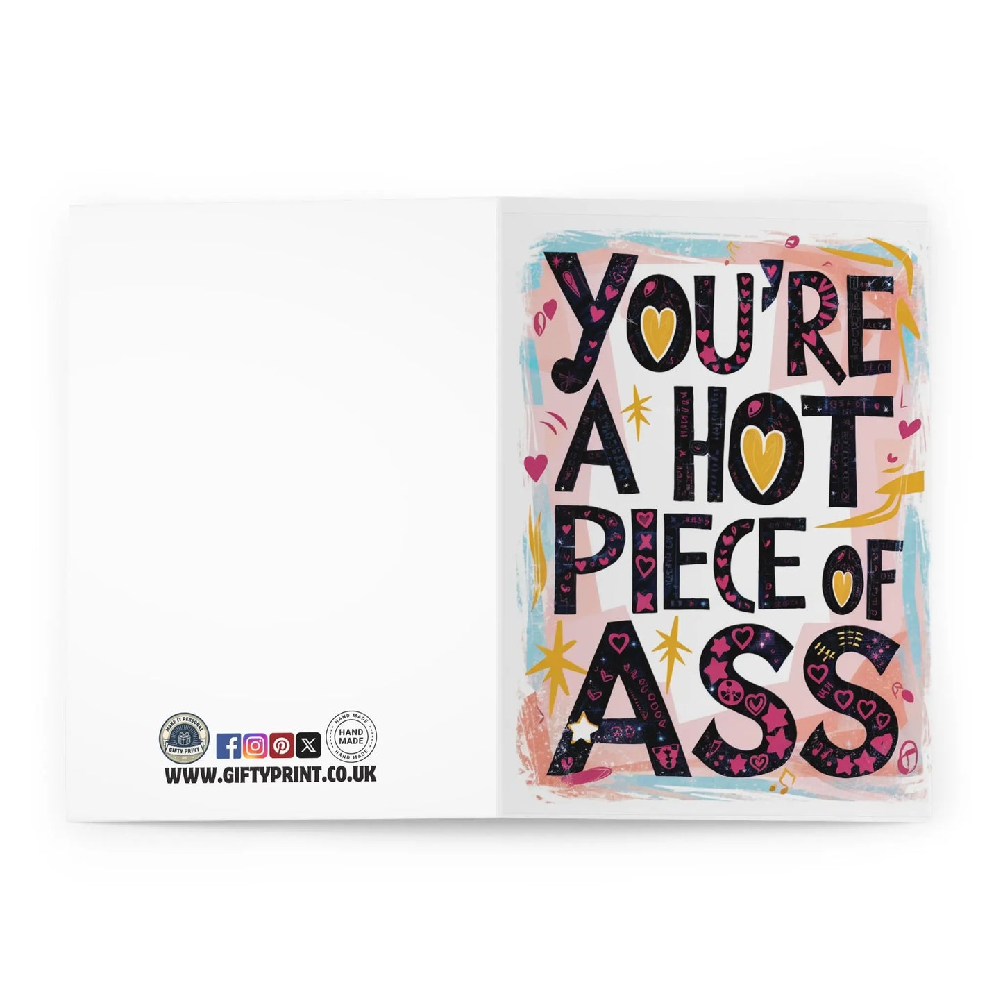 open view of Valentines Day Card You're A Hot Piece Of Ass