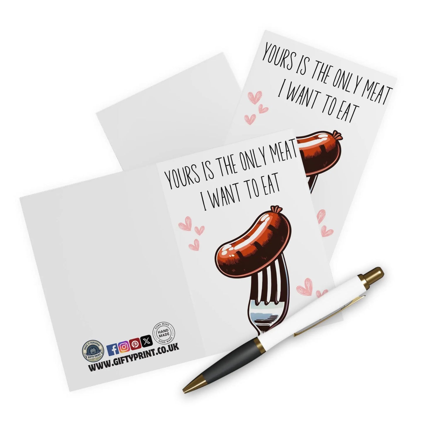 context view of Valentines Day Card Yours Is The Only Meat I Want To Eat