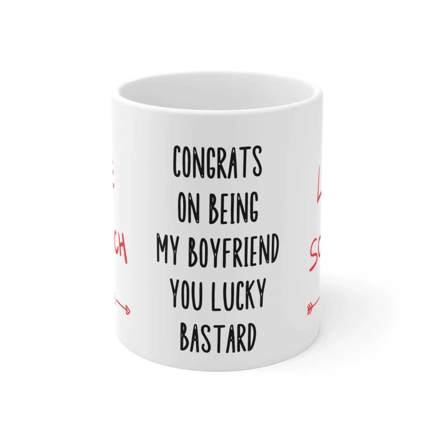 front Valentines Day Mug Congrats On Being My Boyfriend