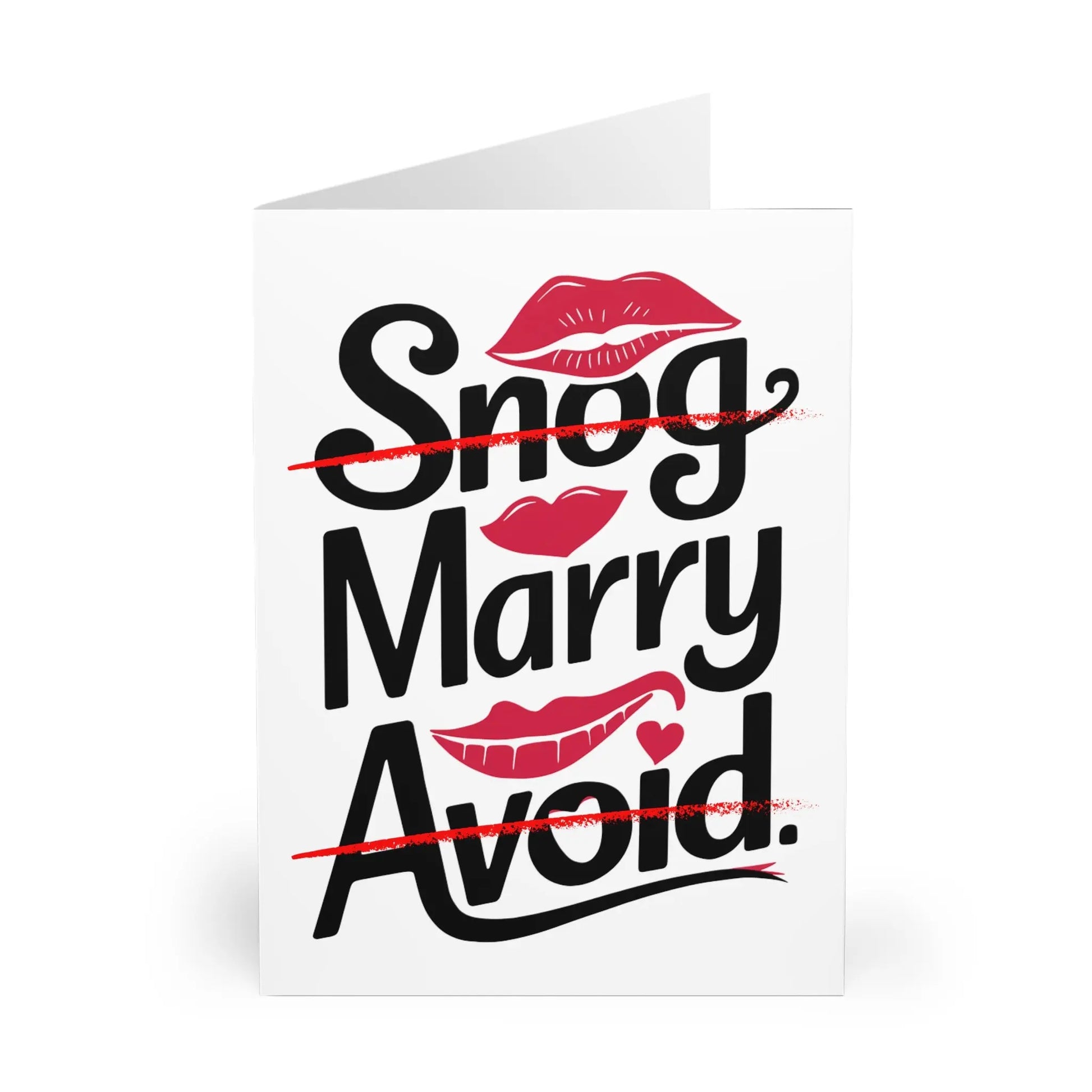 front Wedding Card Snog Marry Avoid